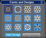 Kaleidoscope Shapes, Saving and Editing Designs