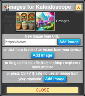 Several options to insert photos and images